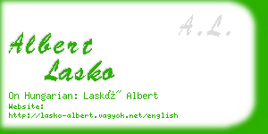 albert lasko business card